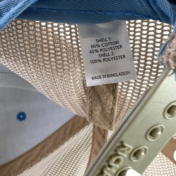 Lake Travis Marina Patch Trucker Hat Snapback Blue Tan Mesh Richardson 112 - Picture 11 of 11